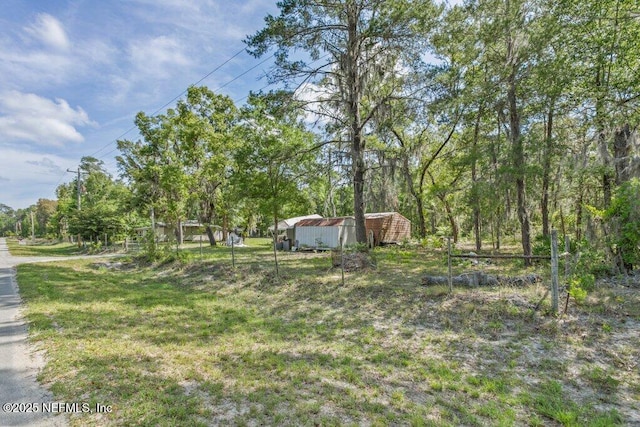 670 Hillsborough Ave, Florahome, FL 32140 - view of yard featuring a storage unit and an outdoor structure