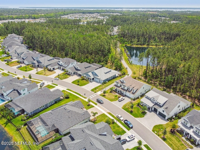 225 Shinnecock Dr, Saint Johns, FL 32259 - birds eye view of property featuring a residential view, a forest view, and a water view