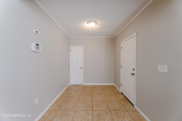 8344 Delaware Ave, Jacksonville, FL 32208 - interior space with baseboards, ornamental molding, and light tile patterned flooring