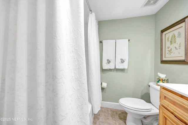 3434 Blanding Blvd Unit 214, Jacksonville, FL 32210 - full bathroom featuring tile patterned floors, visible vents, vanity, and toilet