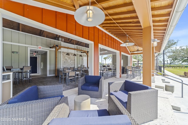 2793 Pointed Leaf Rd, Green Cove Springs, FL 32043 - view of patio / terrace with outdoor lounge area and outdoor dining space