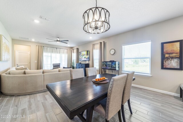 2793 Pointed Leaf Rd, Green Cove Springs, FL 32043 - dining area featuring recessed lighting, plenty of natural light, visible vents, and light wood finished floors