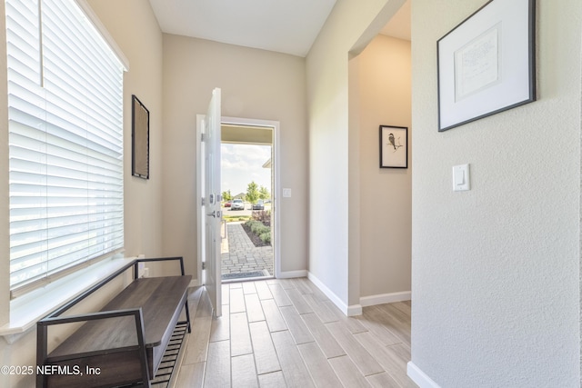 2793 Pointed Leaf Rd, Green Cove Springs, FL 32043 - entryway featuring wood tiled floor and baseboards