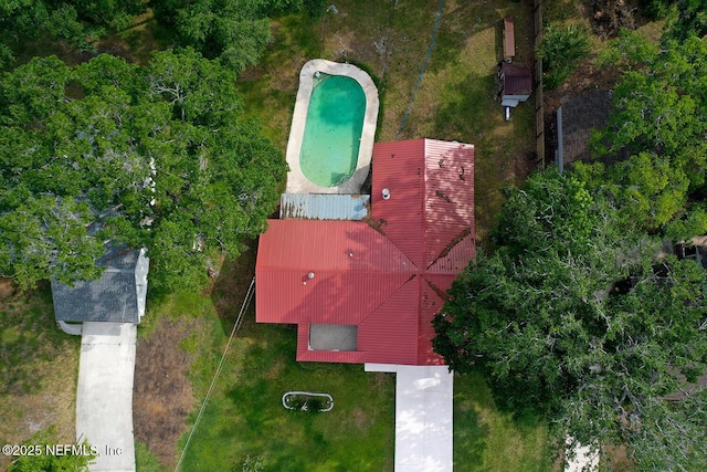 861 Hibernia Forest Dr, Fleming Island, FL 32003 - drone / aerial view of a pool area