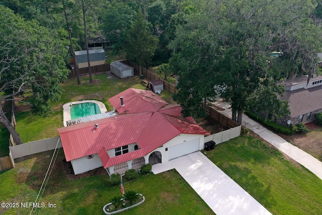 861 Hibernia Forest Dr, Fleming Island, FL 32003 - aerial view of property and surrounding area with a pool area