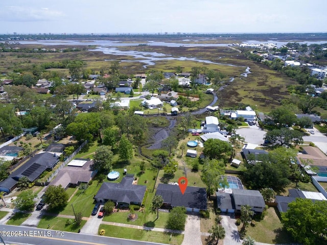 bird's eye view with a residential view