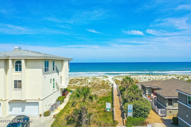 water view featuring nearby beach