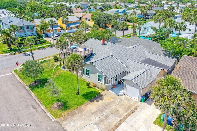 aerial perspective of suburban area