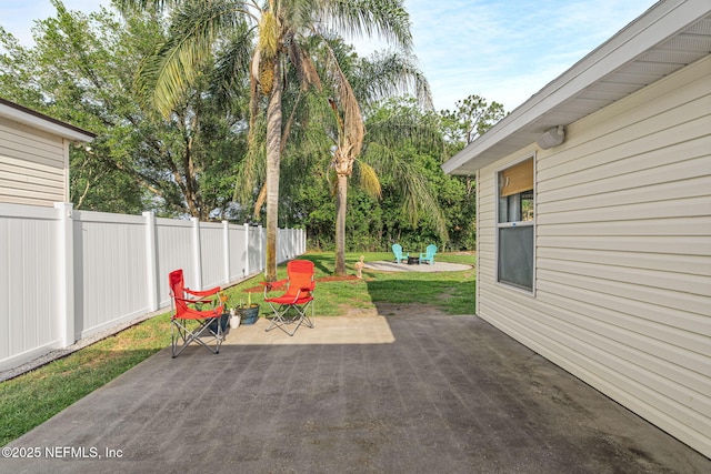 view of patio with fence