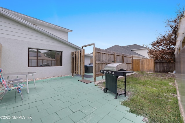 62 Atlantic Oaks Cir, Saint Augustine, FL 32080 - view of patio / terrace with fence, area for grilling, and central AC unit
