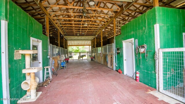 view of horse barn