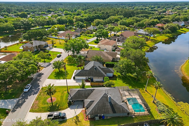245 Village Green Ave, Fruit Cove, FL 32259 - drone / aerial view with a water view and a residential view