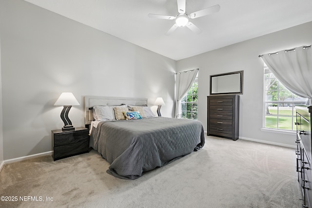 245 Village Green Ave, Fruit Cove, FL 32259 - bedroom with ceiling fan, carpet floors, and baseboards