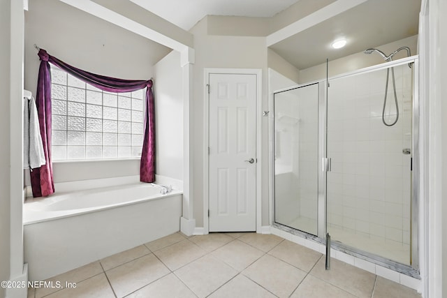 245 Village Green Ave, Fruit Cove, FL 32259 - full bath with a bath, a shower stall, and tile patterned floors
