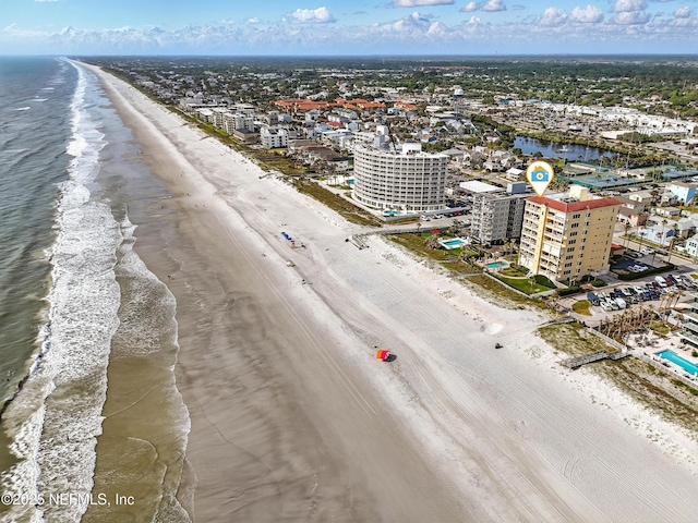 bird's eye view of unending shoreline