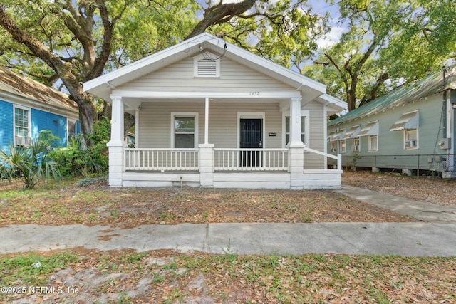 view of front of property with a porch