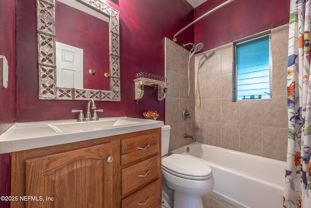 573 Oleander St, Neptune Beach, FL 32266 - full bathroom with shower / bath combo, toilet, and vanity