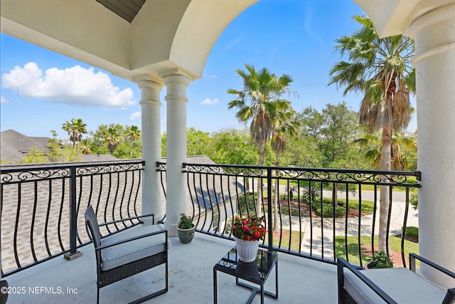 view of balcony