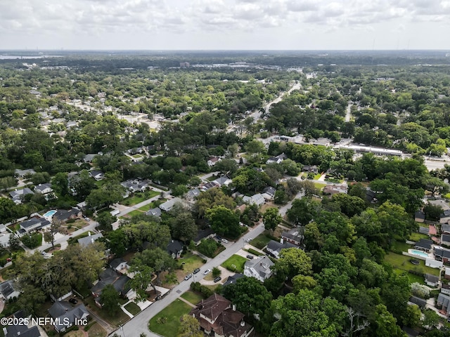 aerial view with a residential view