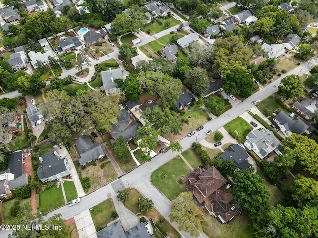 aerial view with a residential view