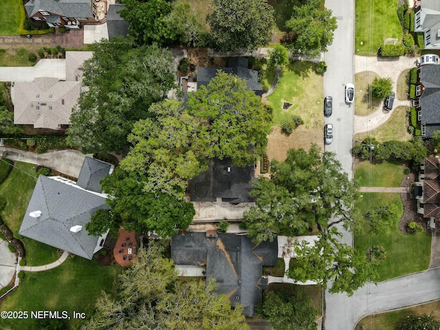 drone / aerial view with a residential view