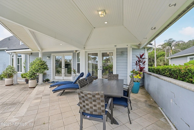 116 Lost Beach Ln, Ponte Vedra Beach, FL 32082 - view of patio featuring french doors and outdoor dining space