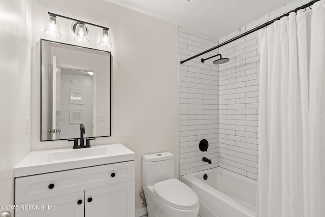 1625 Panther Ridge Ct, Jacksonville, FL 32225 - full bathroom featuring shower / tub combo with curtain, toilet, and vanity