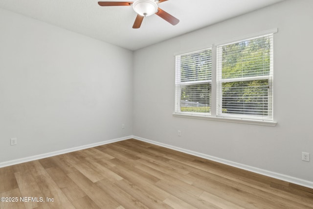 124 Sarah Elizabeth Dr, Saint Johns, FL 32259 - unfurnished room featuring ceiling fan, baseboards, and light wood-type flooring