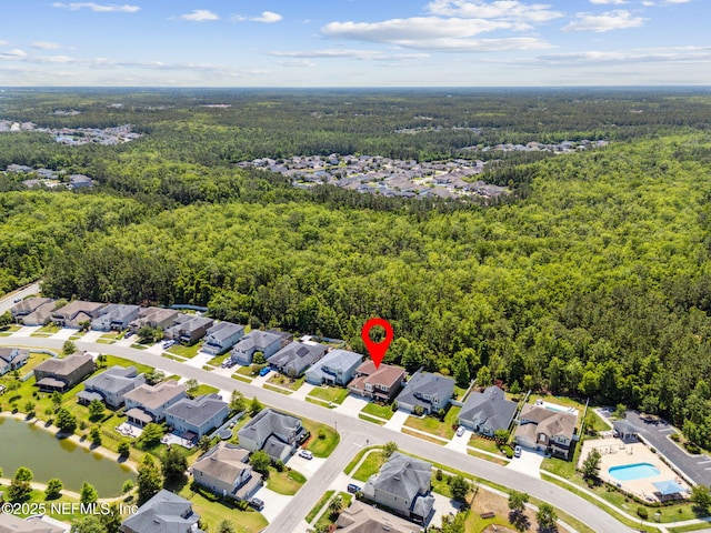 124 Sarah Elizabeth Dr, Saint Johns, FL 32259 - drone / aerial view featuring a forest view and a residential view