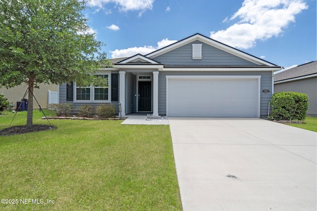 4402 Warm Springs Way, Middleburg, FL 32068 - single story home with a garage, a front yard, and concrete driveway
