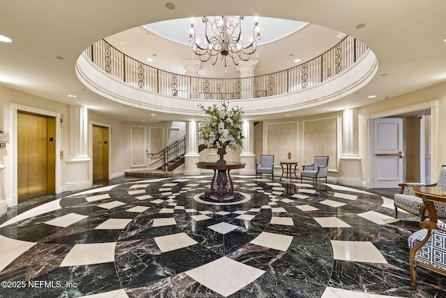 building lobby featuring stairway