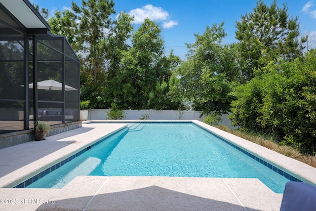 72 Whistler Trce, Ponte Vedra, FL 32081 - view of pool featuring a fenced backyard, a fenced in pool, a lanai, and a patio area