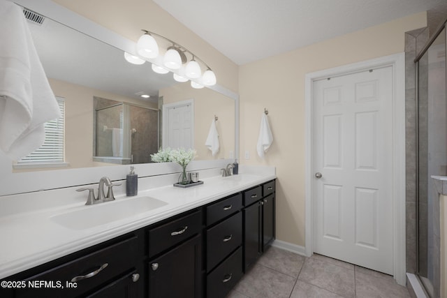 72 Whistler Trce, Ponte Vedra, FL 32081 - full bath featuring a sink, tile patterned flooring, a stall shower, and double vanity