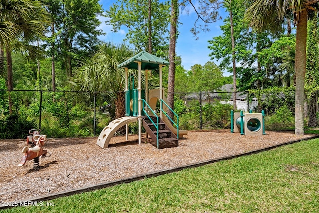 community playground with fence