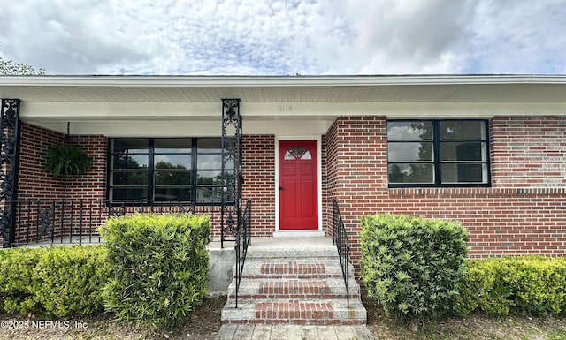 1118 Brookmont Ave E, Jacksonville, FL 32211 - view of exterior entry with brick siding