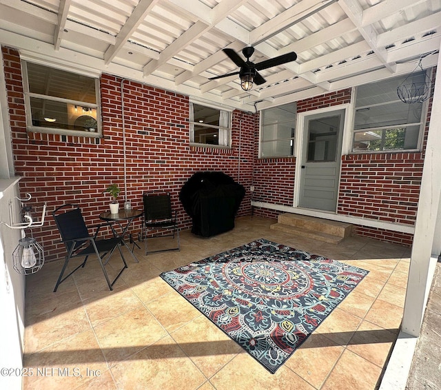1118 Brookmont Ave E, Jacksonville, FL 32211 - view of patio / terrace with ceiling fan and grilling area