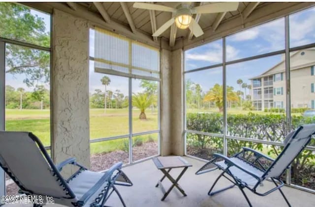 500 Sandiron Cir Unit 517, Ponte Vedra Beach, FL 32082 - sunroom with a ceiling fan
