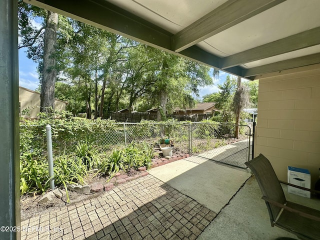 view of patio / terrace with fence