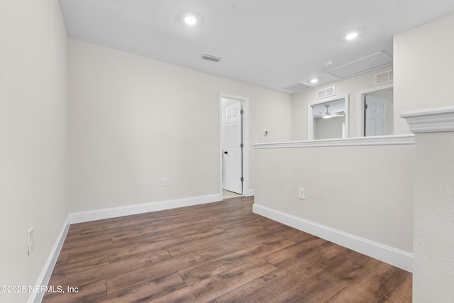 7708 Galveston Ave, Jacksonville, FL 32211 - spare room featuring recessed lighting, visible vents, and wood finished floors