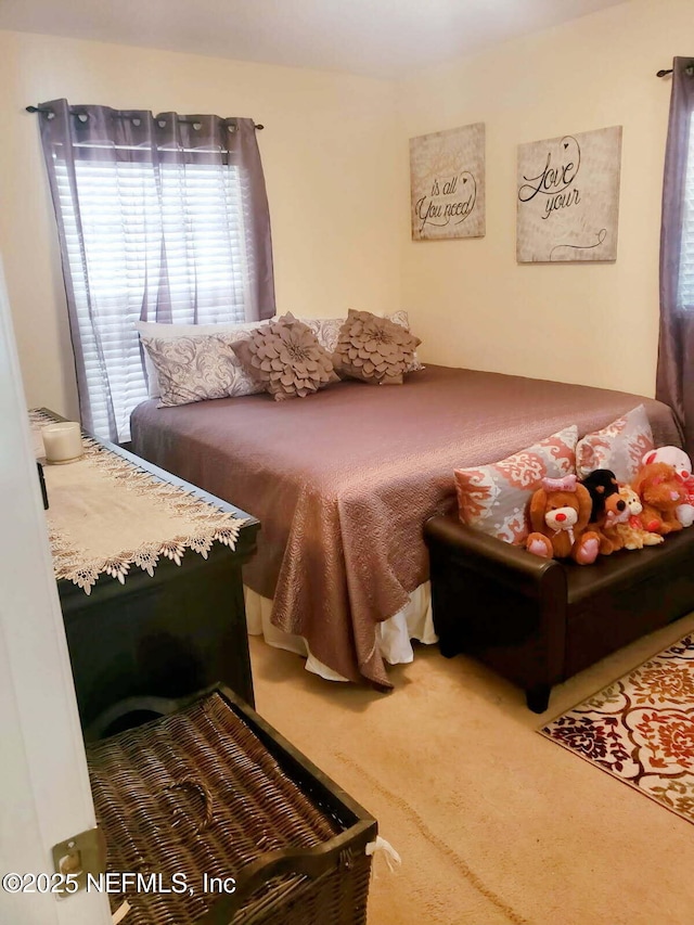 view of carpeted bedroom