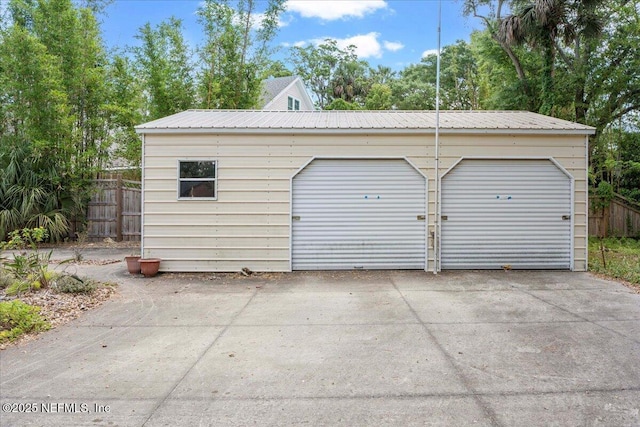 223 Rainey Ave, Saint Augustine, FL 32084 - detached garage featuring fence