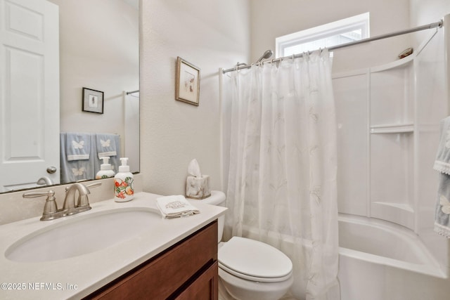 74 Lone Eagle Way, Ponte Vedra, FL 32081 - bathroom featuring shower / bath combo with shower curtain, toilet, and vanity