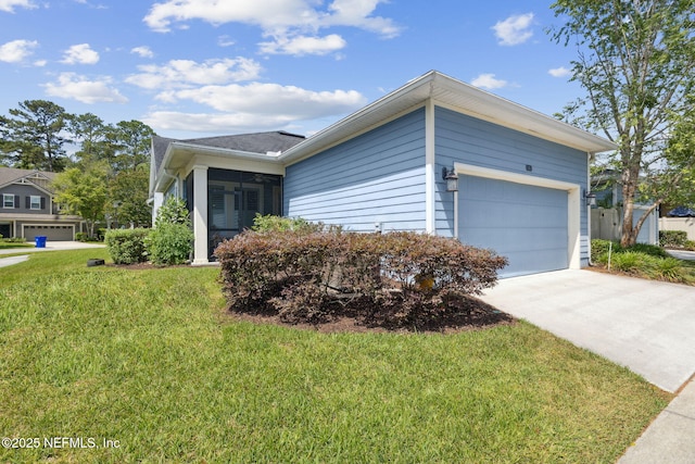 74 Lone Eagle Way, Ponte Vedra, FL 32081 - view of front of house featuring a garage, driveway, and a front lawn