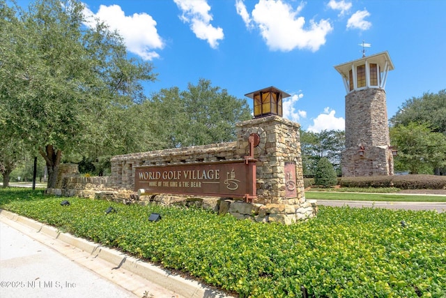 view of community sign