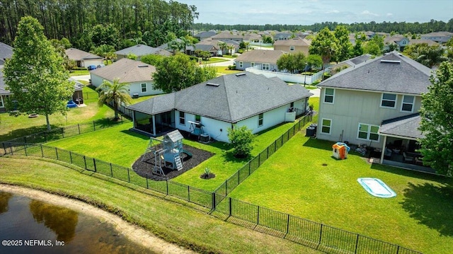 birds eye view of property featuring a residential view