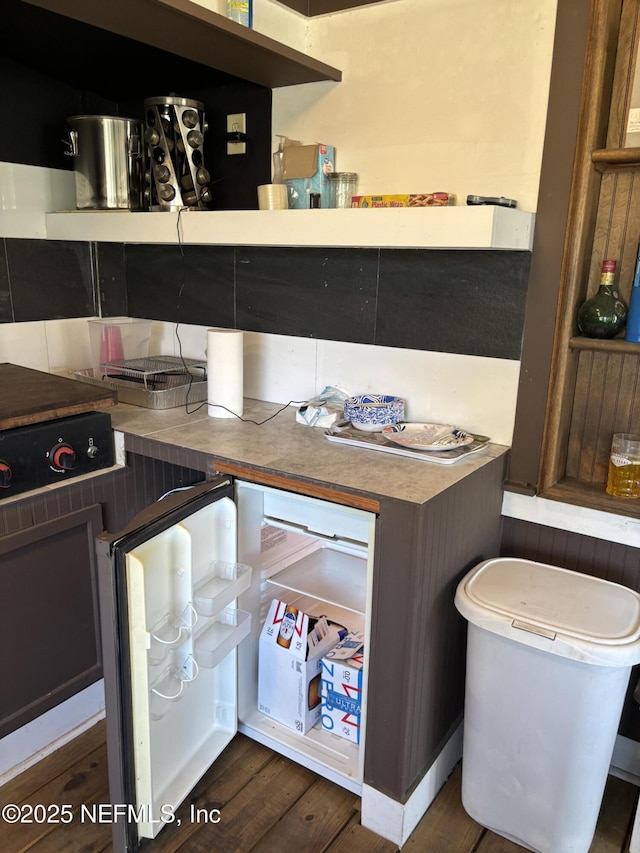 kitchen featuring dark wood finished floors