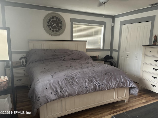 6050 Carrevero Dr S, Jacksonville, FL 32216 - bedroom featuring wood finished floors and a closet
