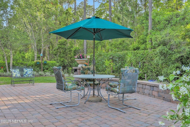 view of patio / terrace featuring outdoor dining space