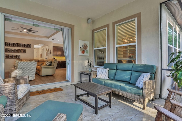 view of patio featuring outdoor lounge area