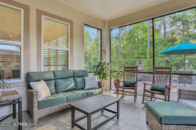 view of sunroom / solarium
